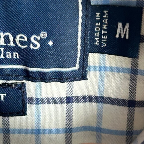 Vineyard Vines Men's Adult‎ Sz M Button Shirt Long Sleeve Plaid Blue - Picture 6 of 6